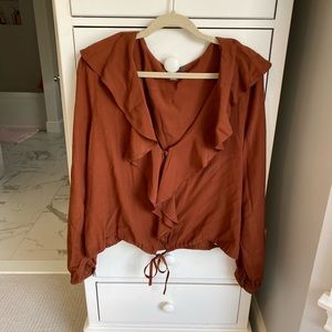 Burnt orange blouse